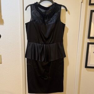 Julian Taylor Black Sleeveless Midi Dress